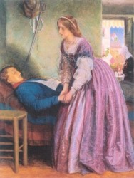 A Piedmontese by Arthur Hughes 1862 | Purple: How a Failed Chemistry Lab Experiment Altered 19th Century Class Structure | Writer Mariecor | WriterMariecor.com