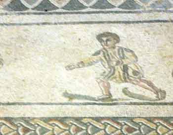 Roman mosaic depicting a skier | Writer Mariecor | WriterMariecor.com